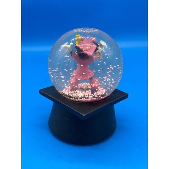 Disney 2020 Minnie Mouse Graduation Snow Globe With Wind-Up Musical Module - Picture 2 of 7